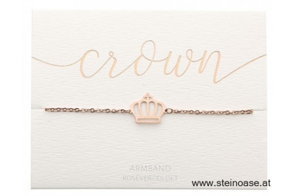 Armband Krone 'rose'